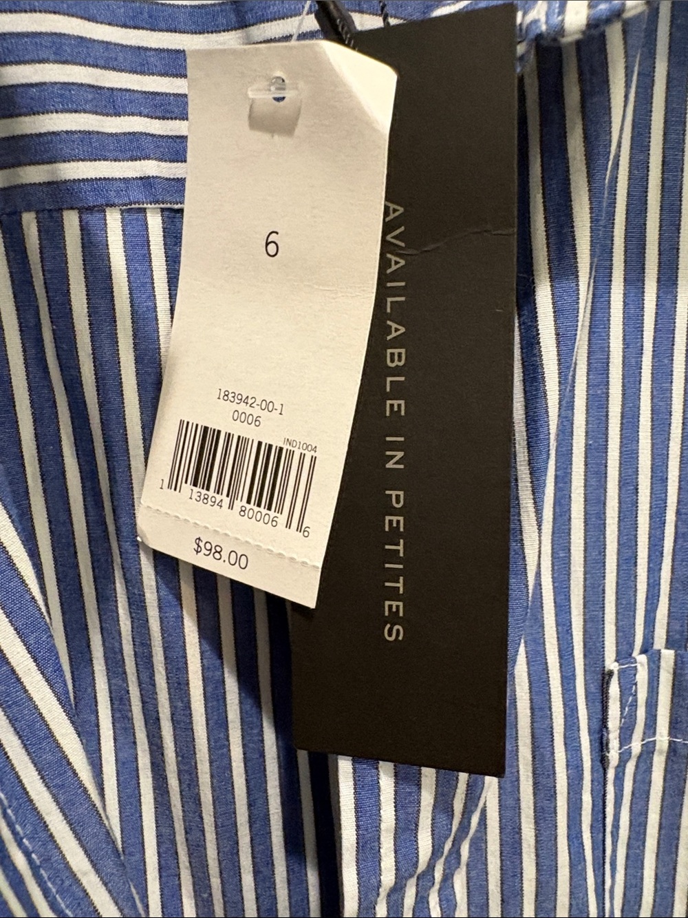 Banana Republic Blue and White Striped Button-Up Shirt - Picture 5 of 5